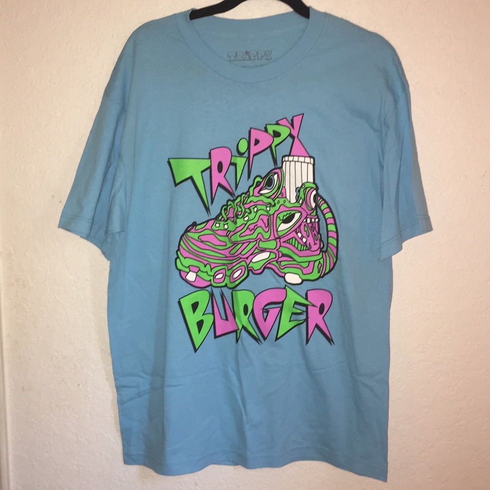 Men’s trippy burger tee sz large